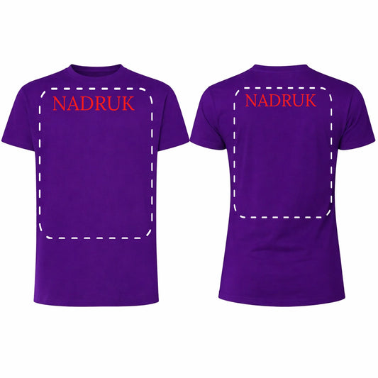 Koszulka reklamowa z logo firmy męska 190gram Purpurowa