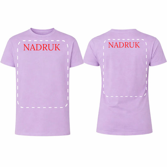 Koszulka reklamowa z logo firmy męska 190gram Lawendowa