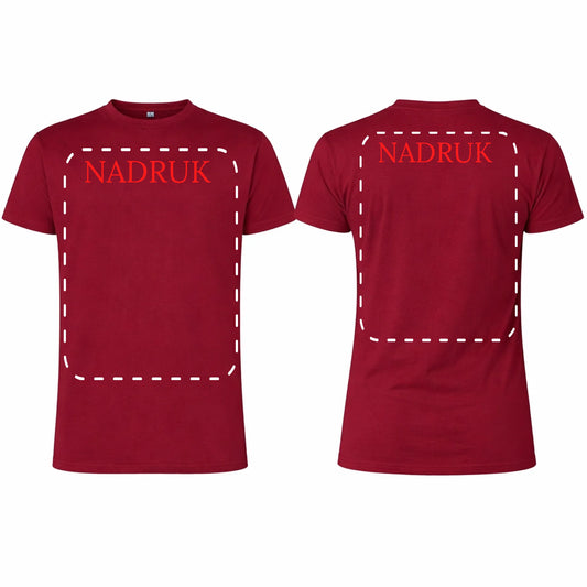 Koszulka reklamowa z logo firmy męska 190gram burgund