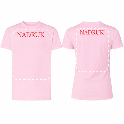 Koszulka reklamowa z logo firmy męska 190gram Różowa