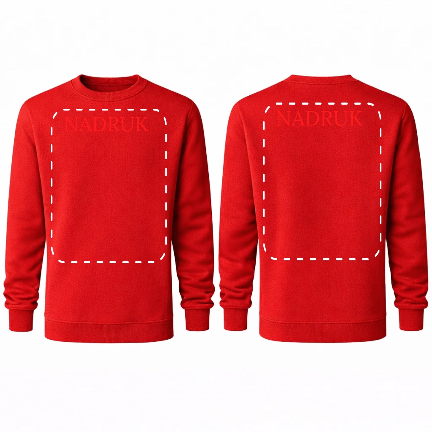 Bluza reklamowa dla firm bez kaptura 290g Czerwona