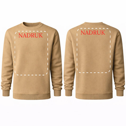 Bluza reklamowa dla firm bez kaptura 290g Piaskowy Służby