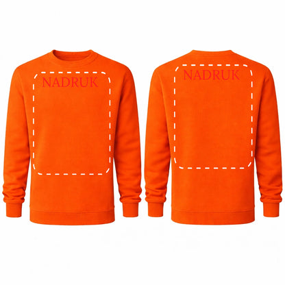 bluza reklamowa dla firm z nadrukiem bez kaptura pomarańczowy