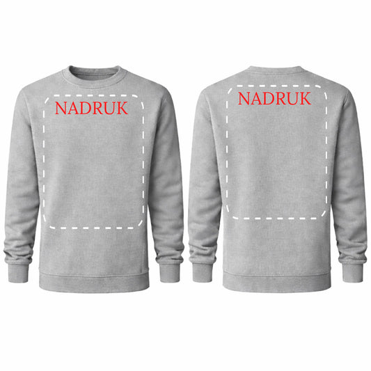 Bluza reklamowa dla firm bez kaptura 290g Szara