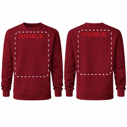 Bluza reklamowa dla firm bez kaptura 290g Burgund