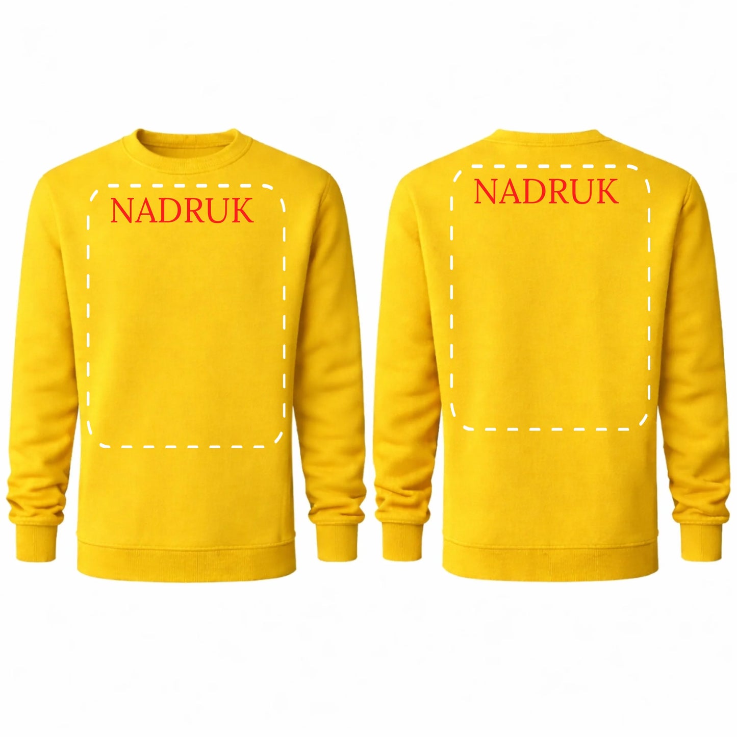 Bluza reklamowa dla firm bez kaptura 290g Żółta