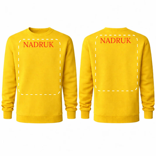 Bluza reklamowa dla firm bez kaptura 290g Żółta
