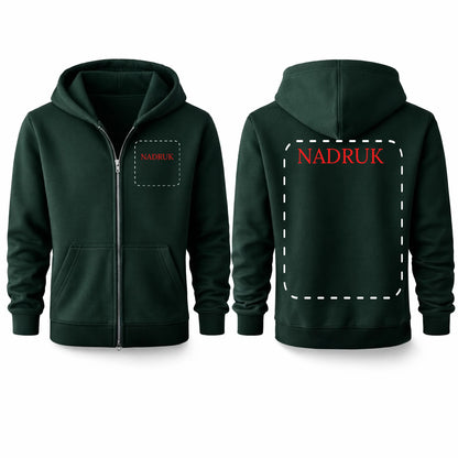 Bluza reklamowa dla firm rozpinana 290g Butelkowy Zielony