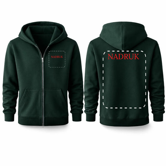 Bluza reklamowa dla firm rozpinana 290g Butelkowy Zielony