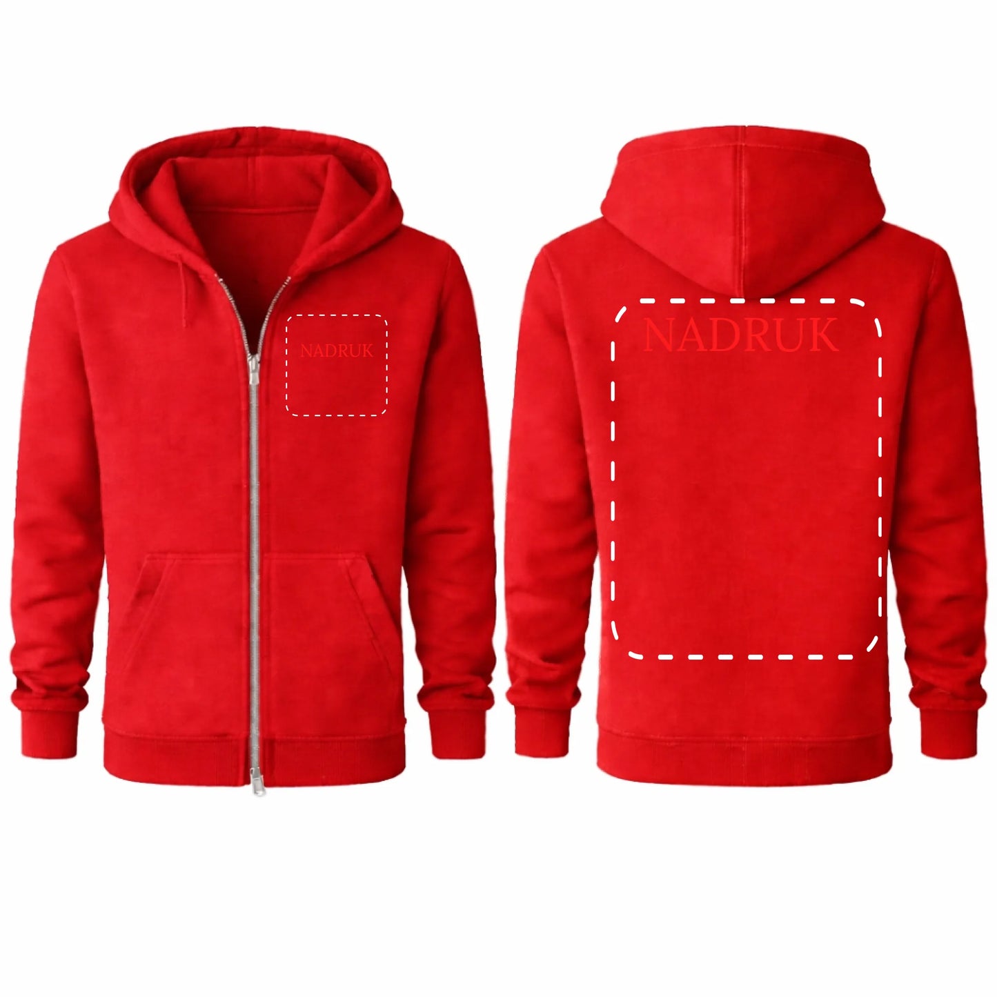 Bluza reklamowa dla firm rozpinana 290g Czerwona