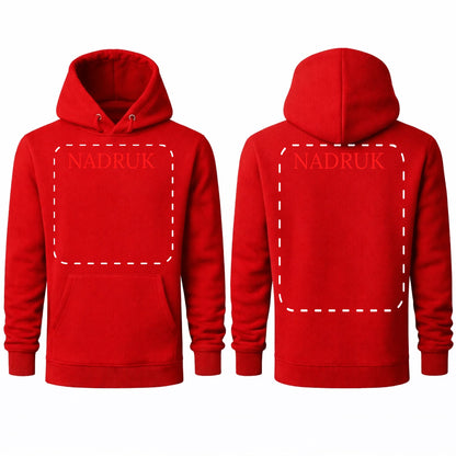 Bluza reklamowa dla firm z logo kangurka z kapturem 290g Czerwona