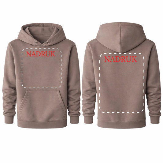 Bluza reklamowa dla firm z logo kangurka z kapturem 290g Brązowa