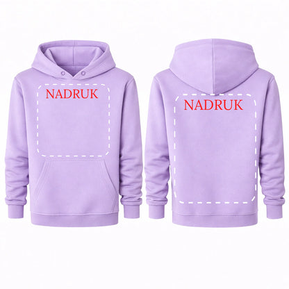 Bluza reklamowa dla firm z logo kangurka z kapturem 290g Lawenda