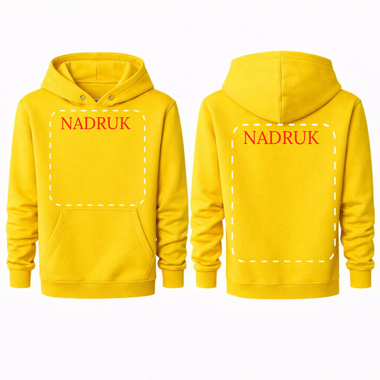 Bluza reklamowa dla firm z logo kangurka z kapturem 290g Żółta