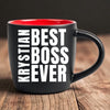 Prezent dla mężczyzny Kubek imienny z Grawerem BEST BOSS EVER 350ml