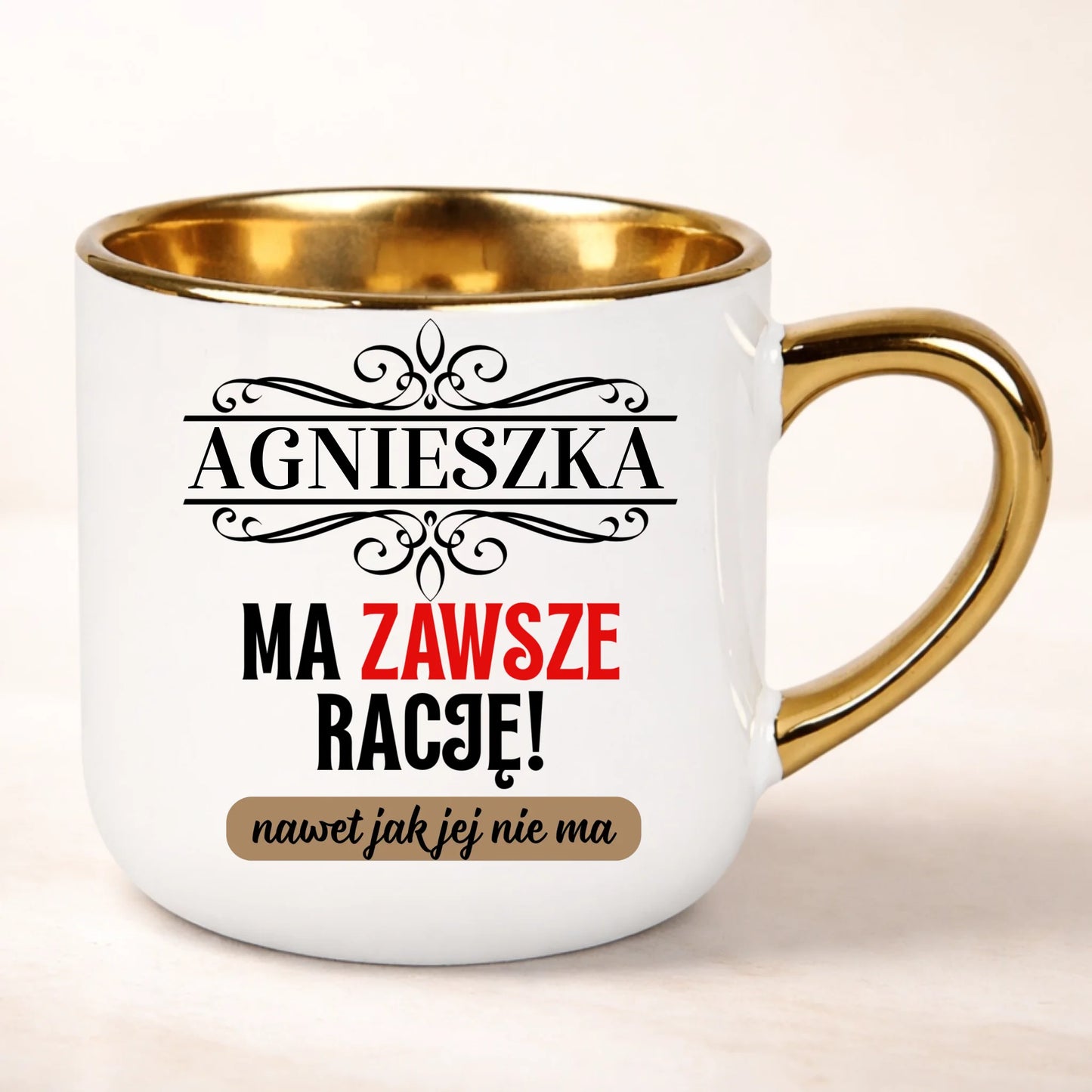 kubek personalizowany z nadrukiem 400ml biały