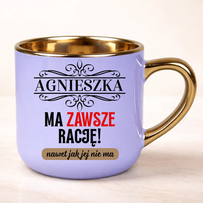 kubek personalizowany z nadrukiem 400ml fioletowy