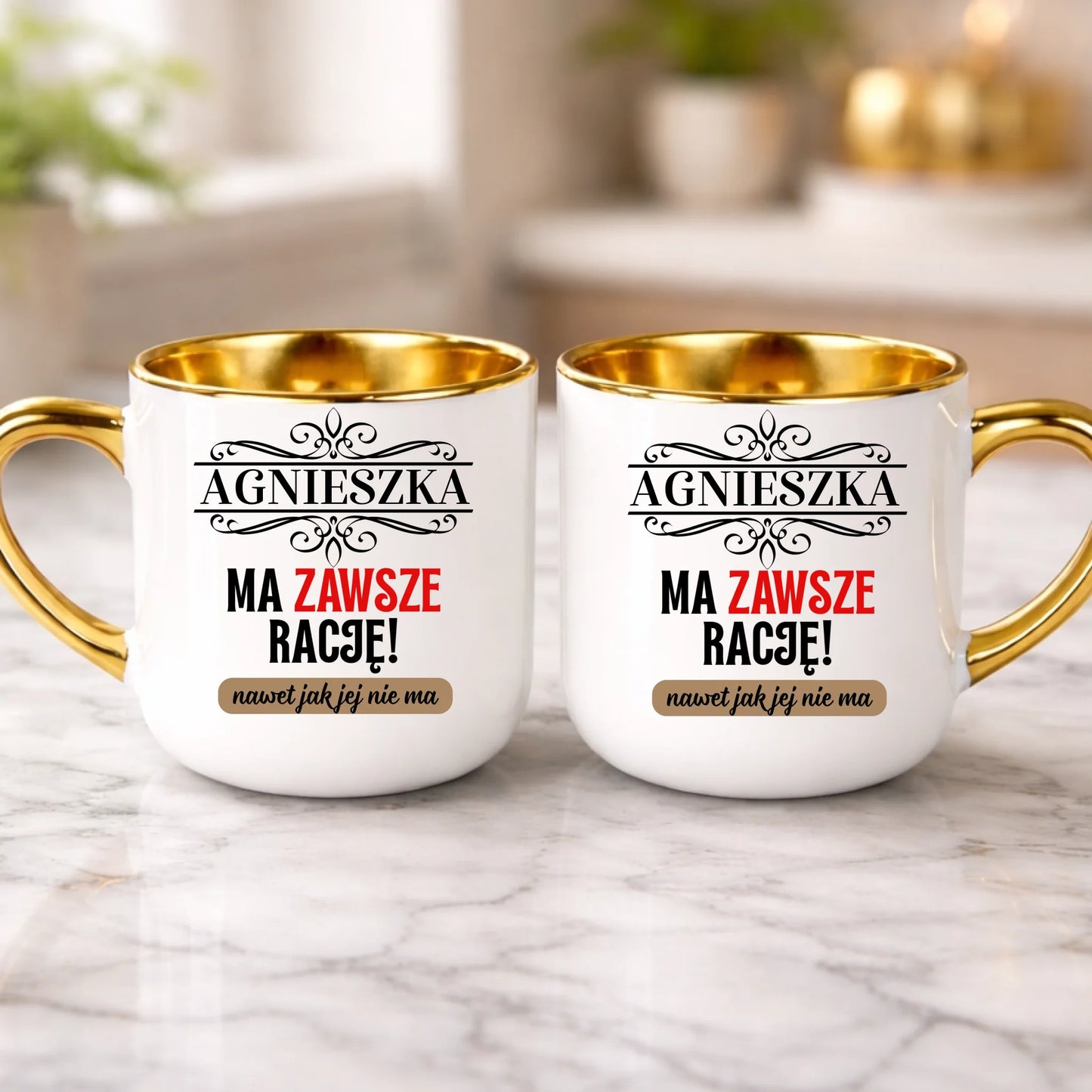 kubek z własnym nadrukiem 400ml personalizowane prezenty pl biale