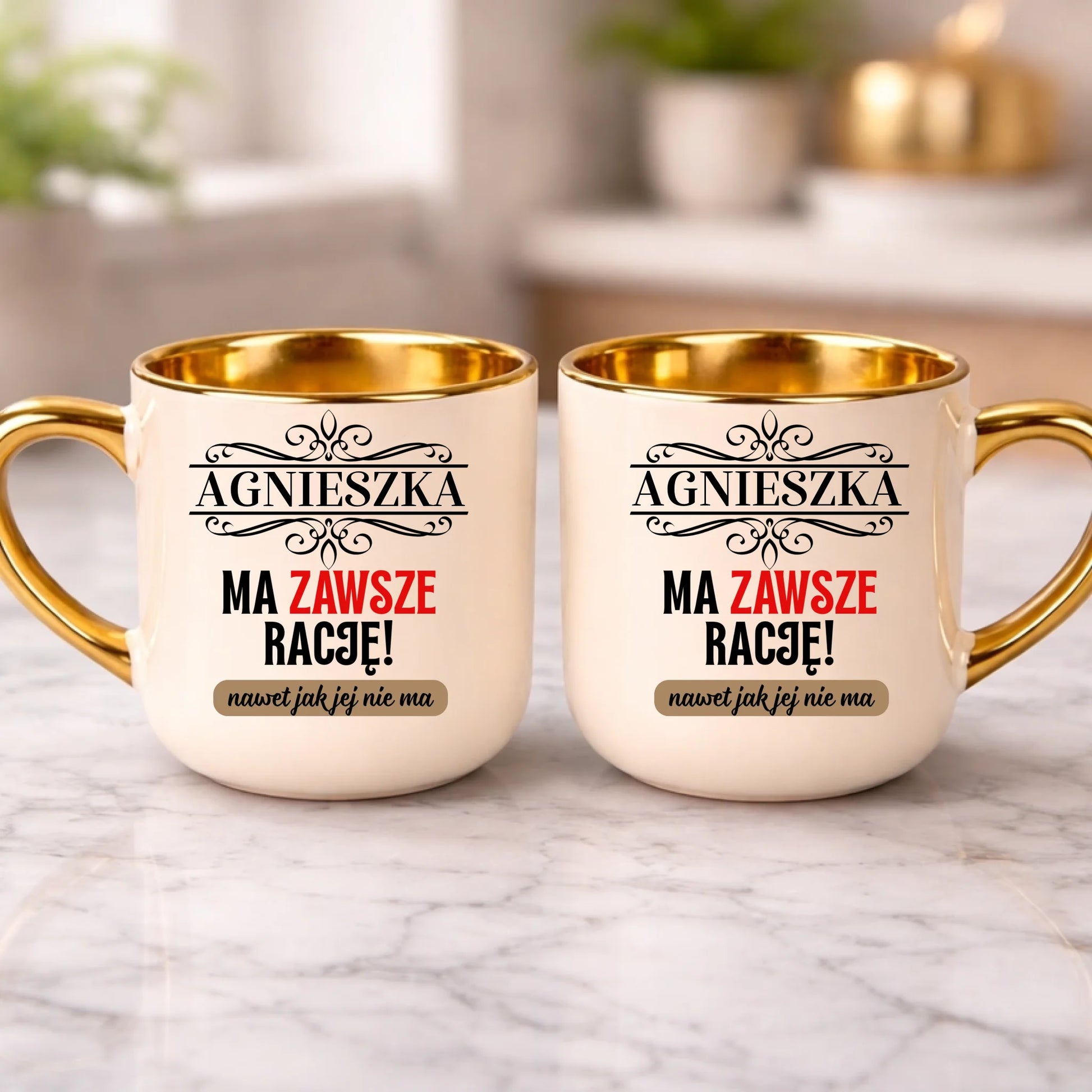 kubek z własnym nadrukiem 400ml personalizowane prezenty pl kremowy