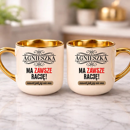 kubek z własnym nadrukiem 400ml personalizowane prezenty pl kremowy