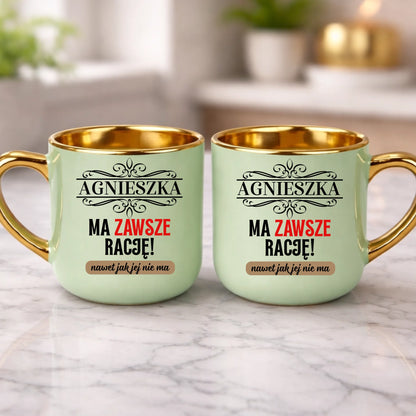 kubek z własnym nadrukiem 400ml personalizowane prezenty pl zielony