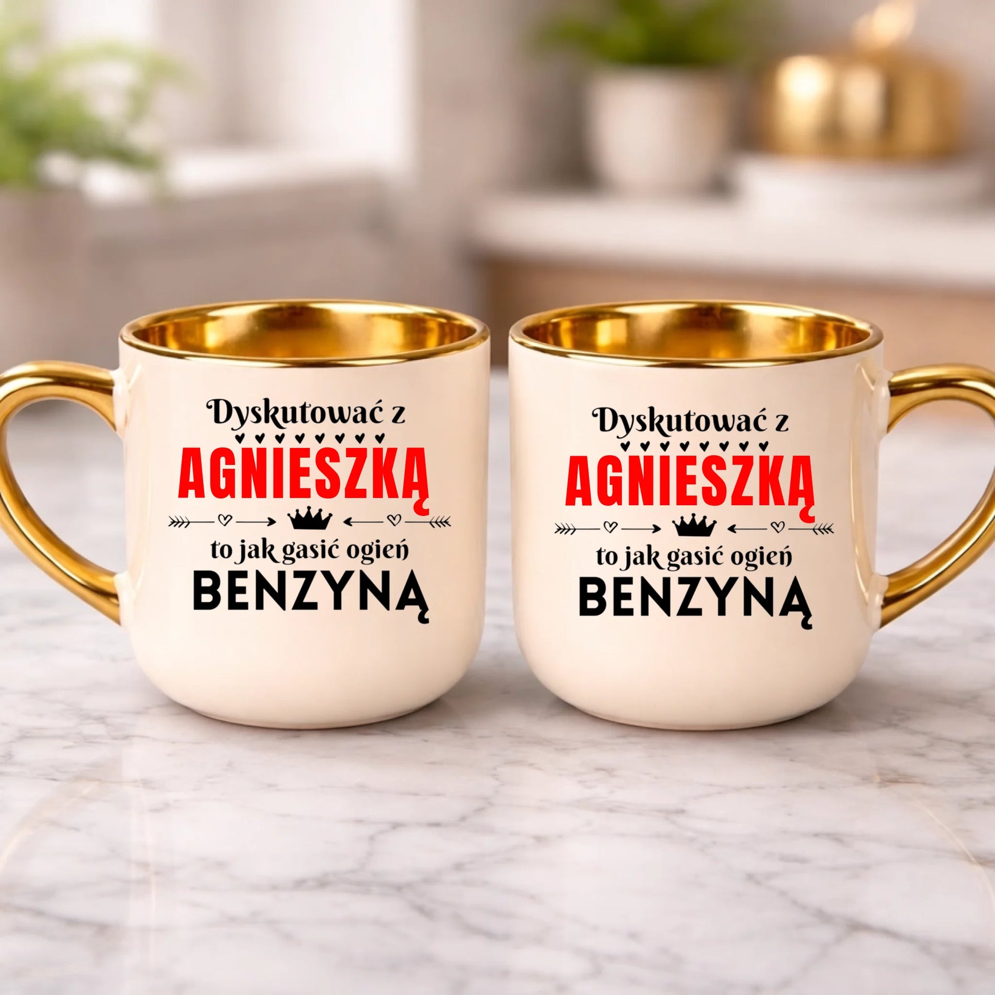 kubek z własnym nadrukiem 400ml personalizowane prezenty pl kremowy