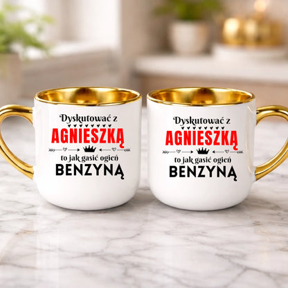 kubek z własnym nadrukiem 400ml personalizowane prezenty pl biale