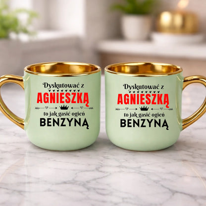 kubek z własnym nadrukiem 400ml personalizowane prezenty pl zielony