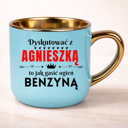 kubek personalizowany z nadrukiem 400ml niebieski