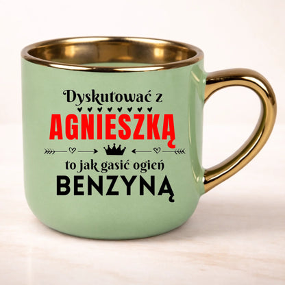 kubek personalizowany z nadrukiem 400ml zielony
