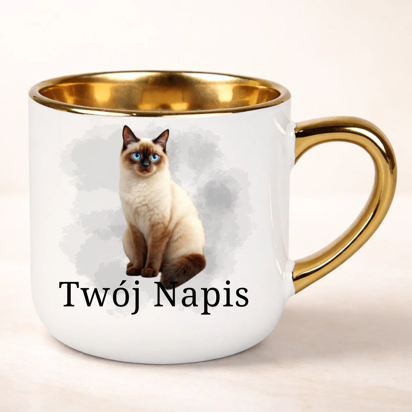 kubek personalizowany z nadrukiem 400ml biały