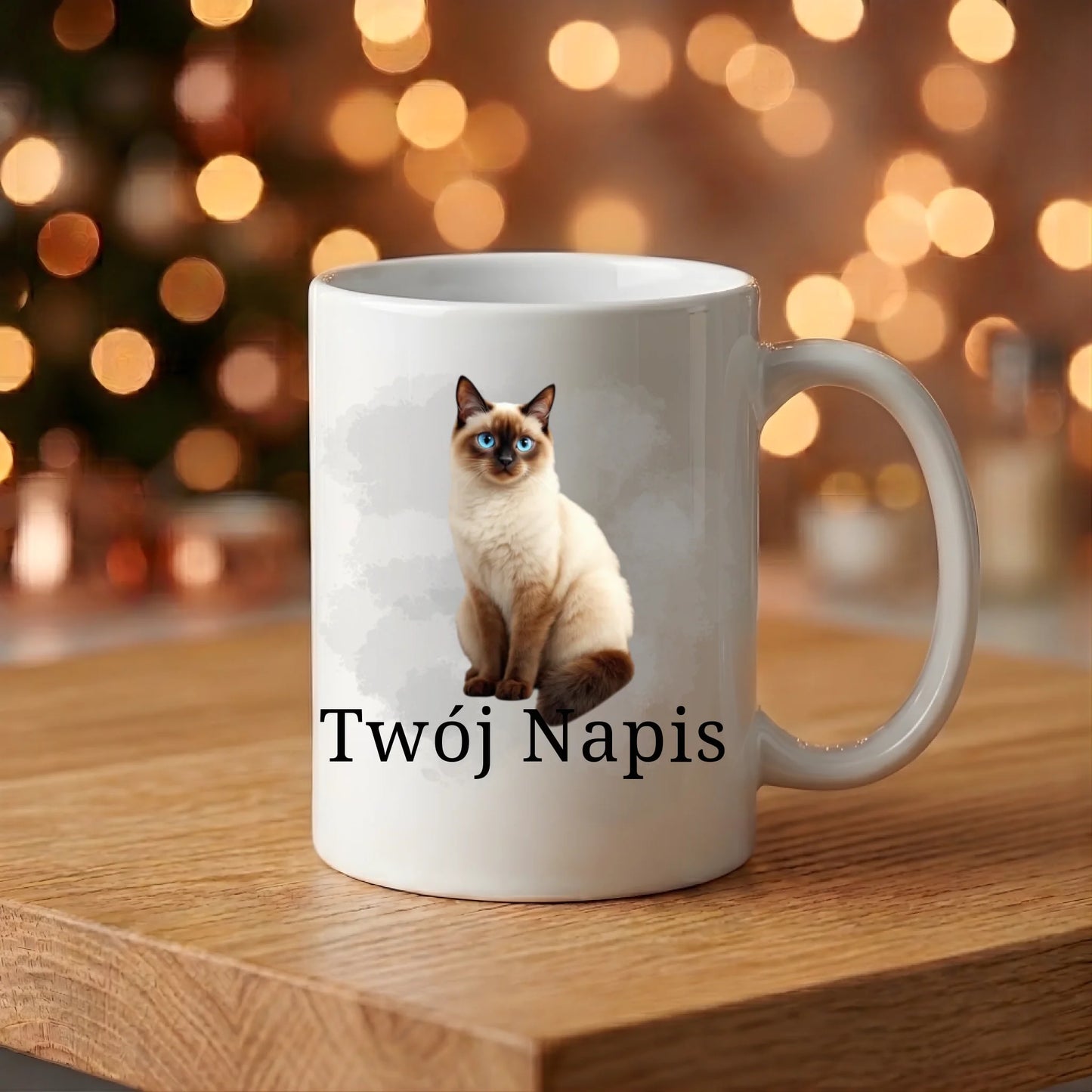 kubek z własnym nadrukiem 330ml personalizowane prezenty pl bialy