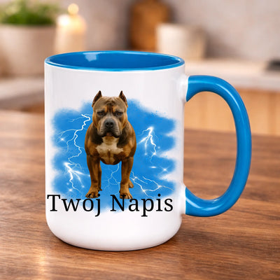Duży Kubek BOOTLEG 440 ml ze zdjęciem psa - personalizowany z pupilem