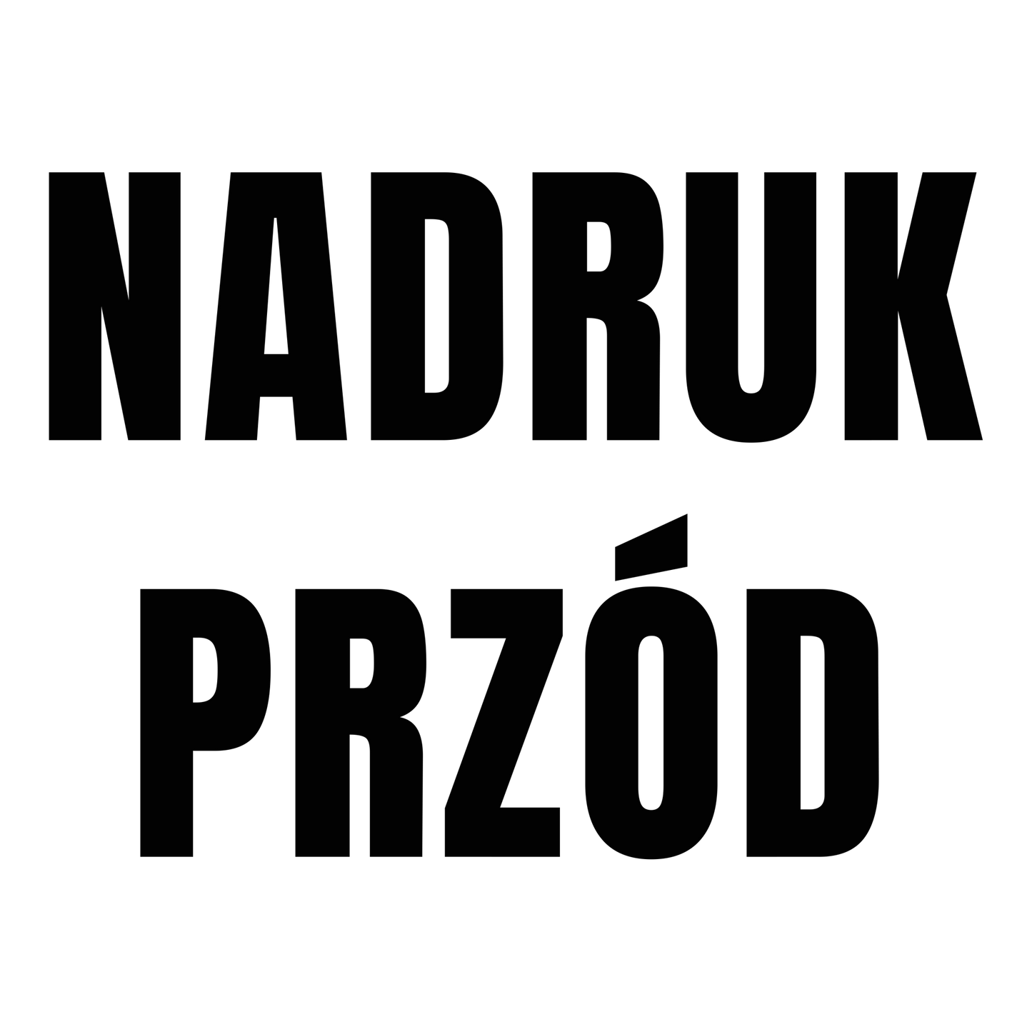 Nadruk z przodu