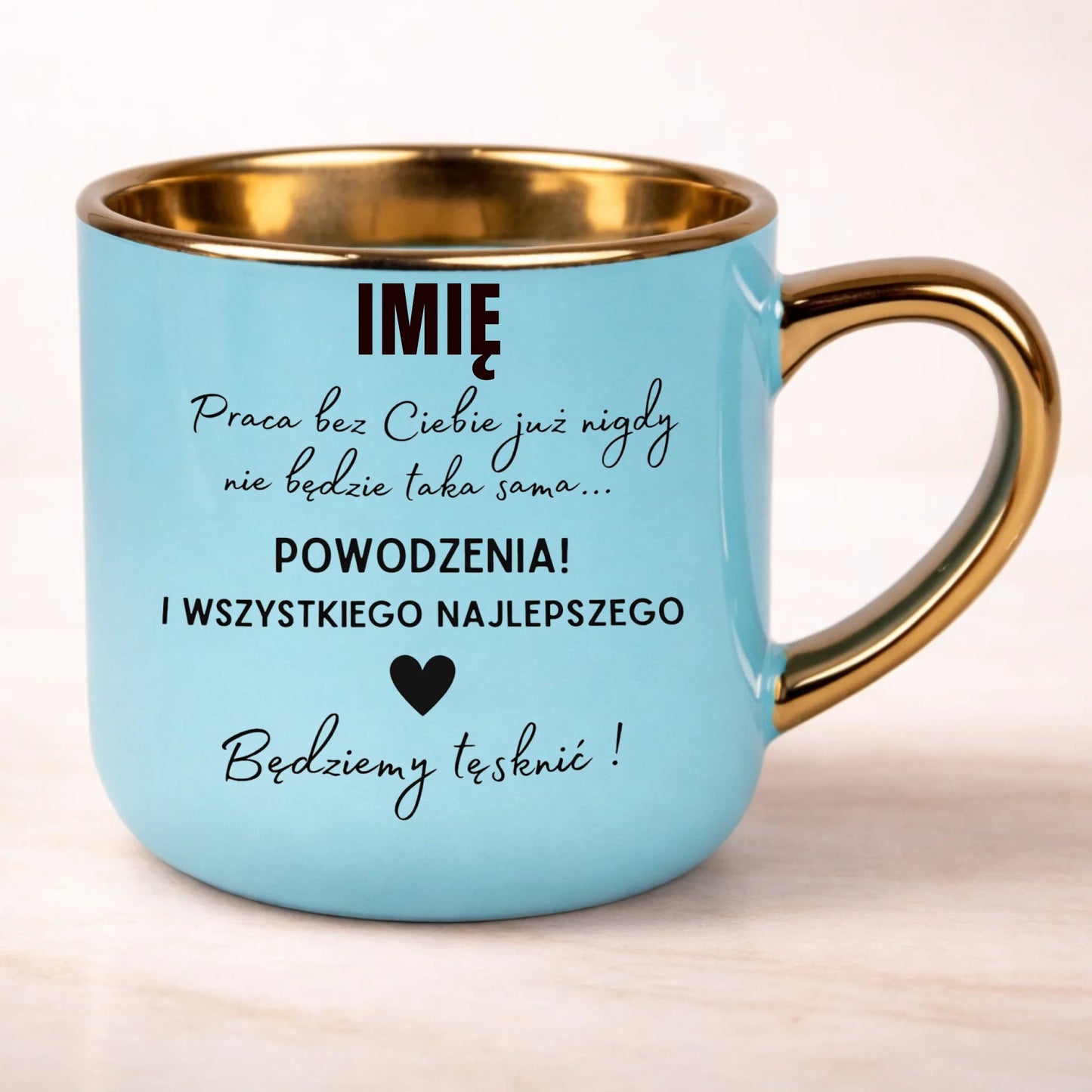 kubek personalizowany z nadrukiem 400ml niebieski