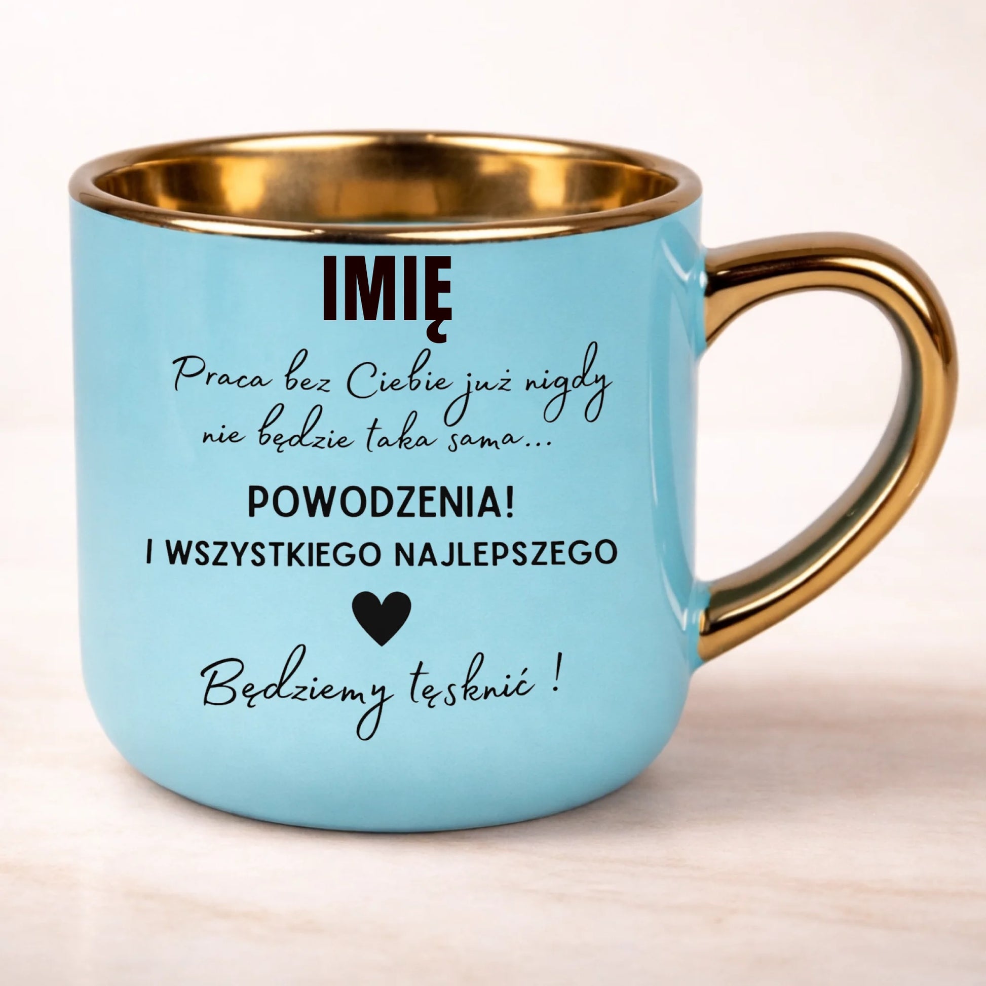 kubek personalizowany z nadrukiem 400ml niebieski