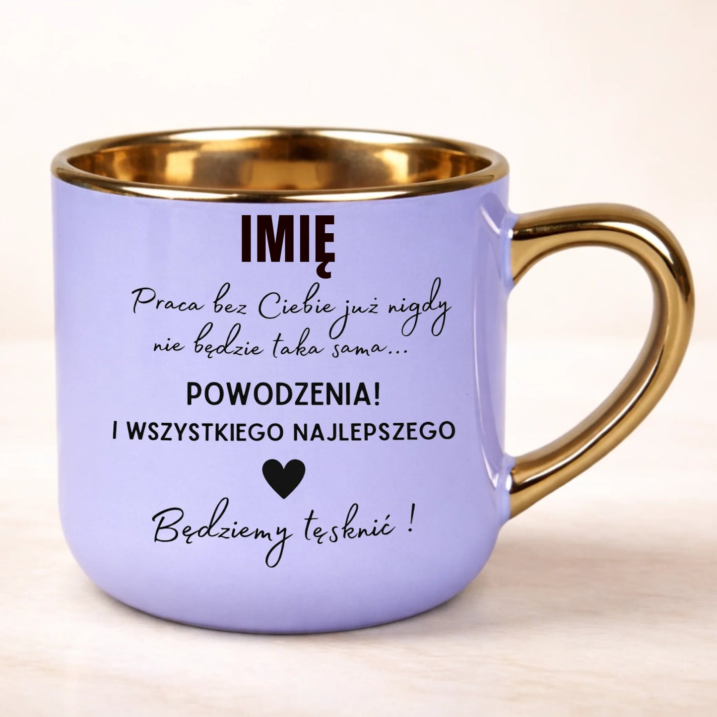 kubek personalizowany z nadrukiem 400ml fioletowy