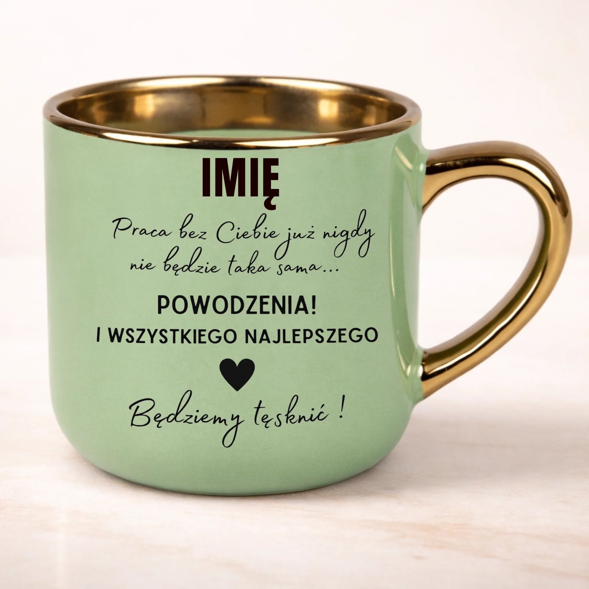 kubek personalizowany z nadrukiem 400ml zielony