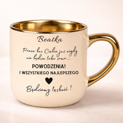 Kubek na odejście z pracy personalizowany śmieszny imienny