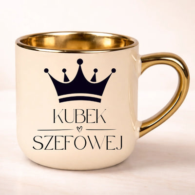 Kubek szefowej z koroną i imieniem elegant 400ml