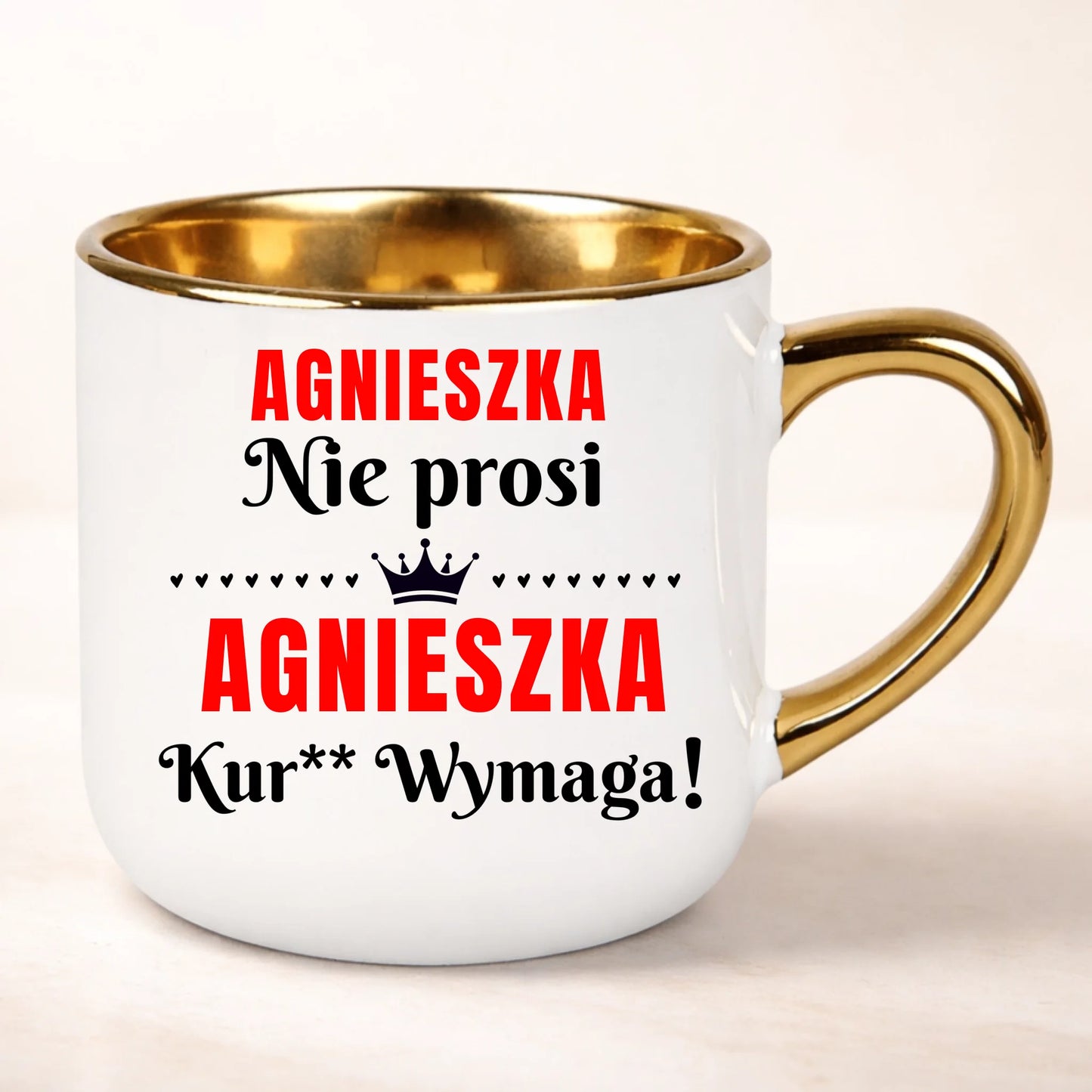 kubek personalizowany z nadrukiem 400ml biały