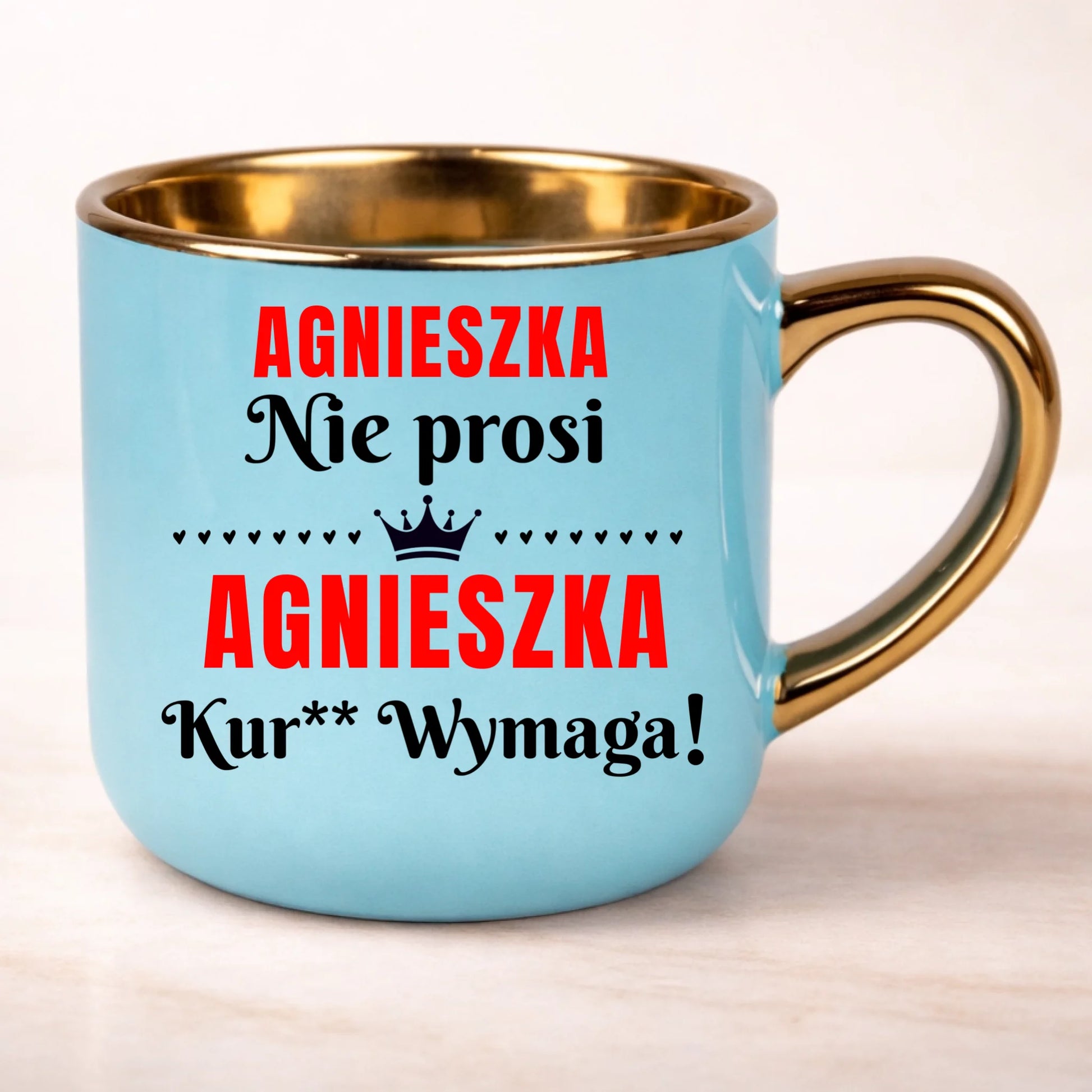 kubek personalizowany z nadrukiem 400ml niebieski