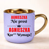 kubek personalizowany z nadrukiem 400ml fioletowy