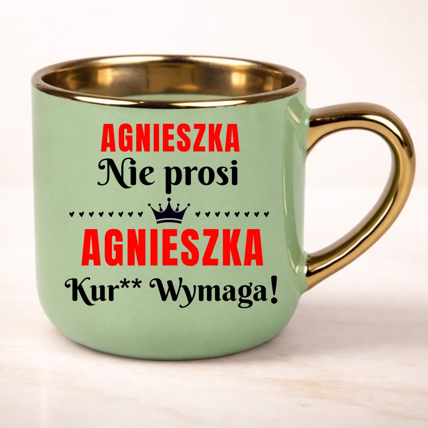 kubek personalizowany z nadrukiem 400ml zielony