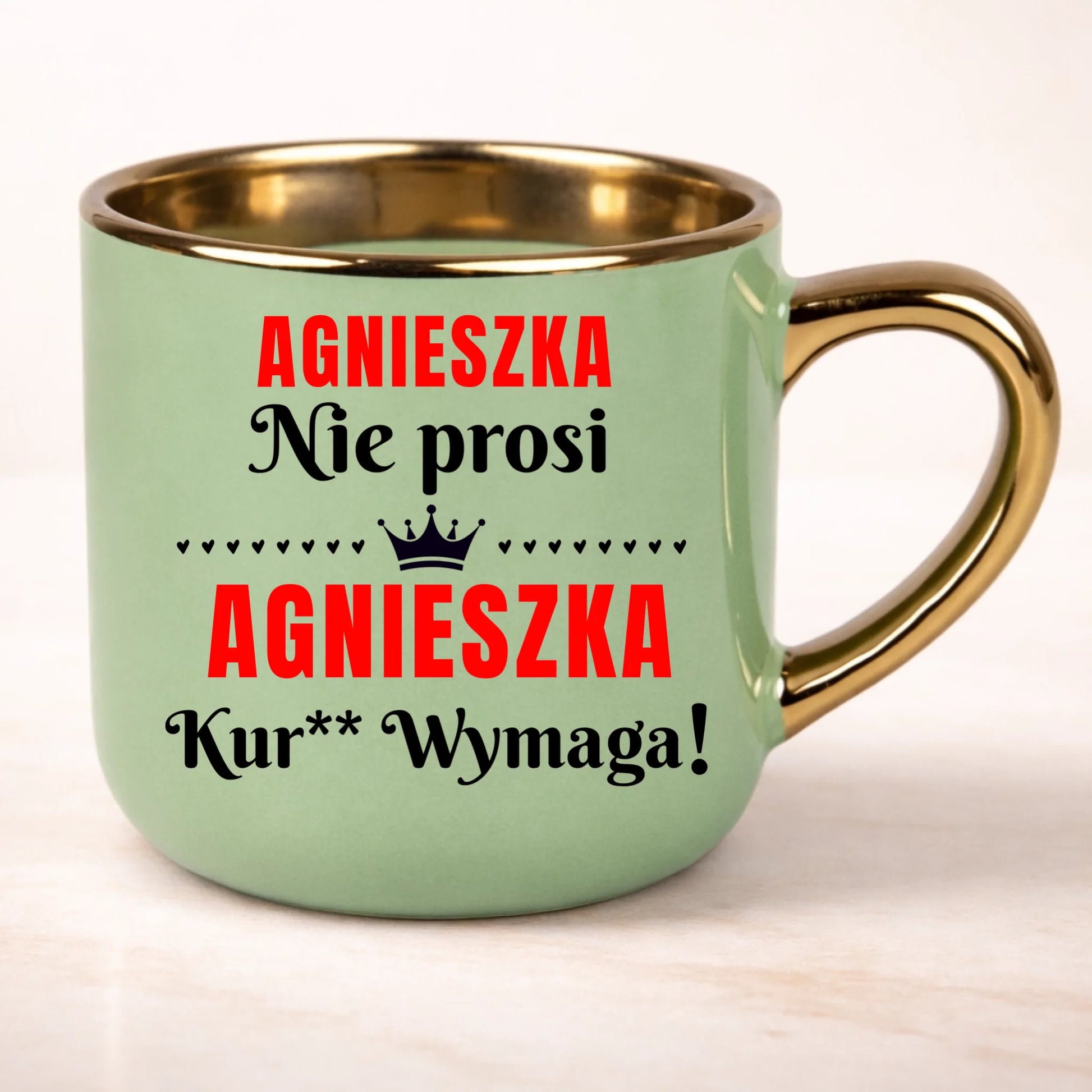 kubek personalizowany z nadrukiem 400ml zielony