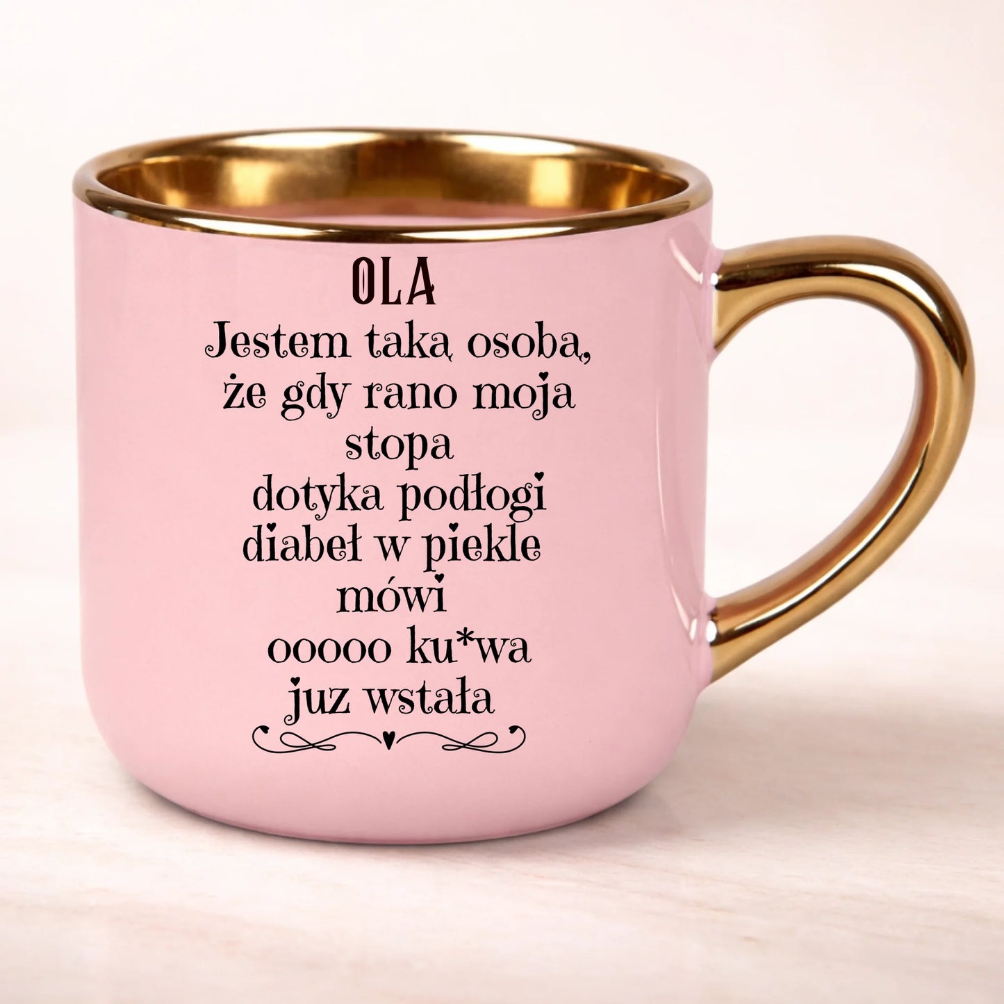 Śmieszny kubek na prezent z imieniem personalizowany