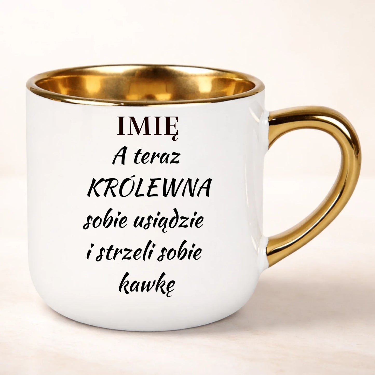 kubek personalizowany z nadrukiem 400ml biały