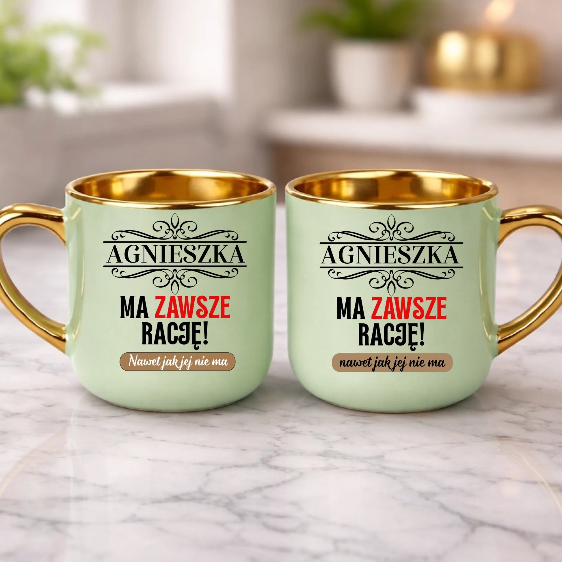 kubek z własnym nadrukiem 400ml personalizowane prezenty pl zielony
