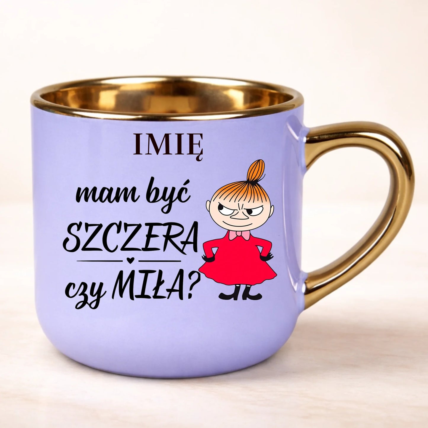 kubek personalizowany z nadrukiem 400ml fioletowy
