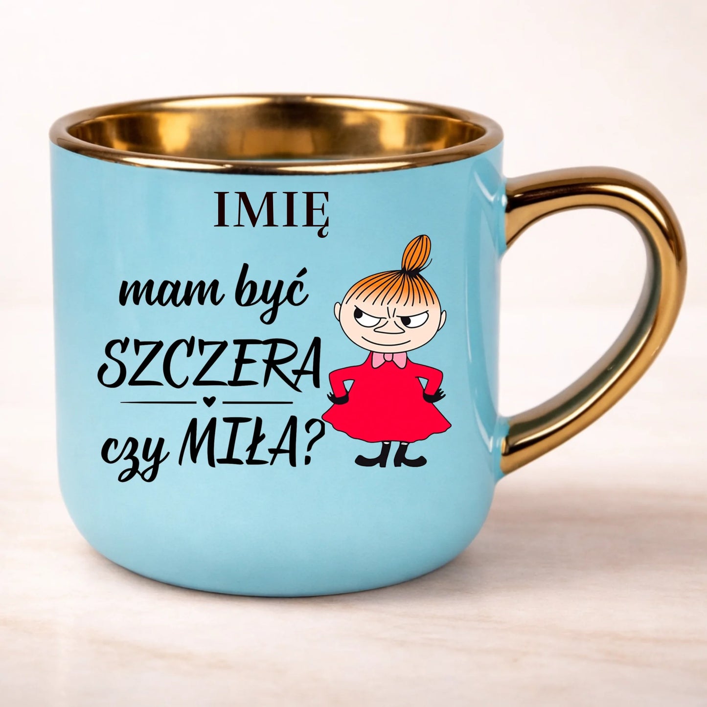 kubek personalizowany z nadrukiem 400ml niebieski
